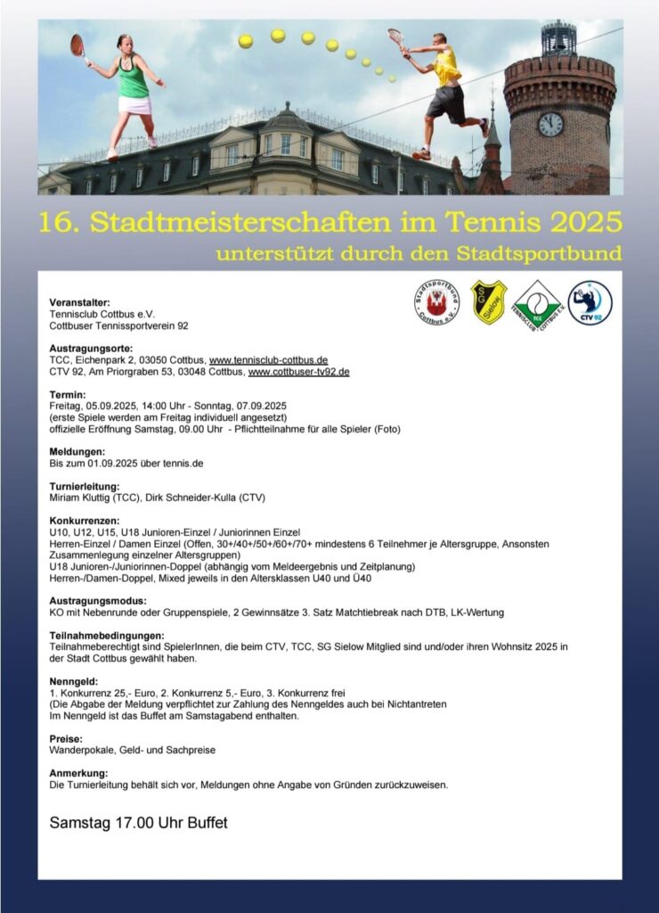 16 Cottbuser Stadtmeisterschaften